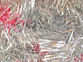 Tinsel for Christmas tree decoration useful as background