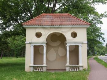 Small neoclassical building in Ebertallee street in Dessau Germany