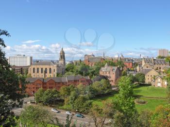 View of the city of Glasgow in Scotland
