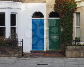 traditional entrance door of a British house