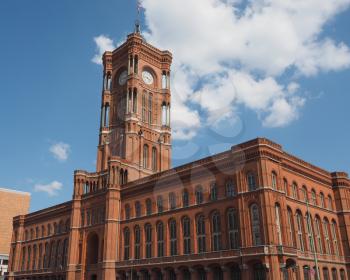 Rotes Rathaus meaning The Red Town Hall in Berlin, Germany
