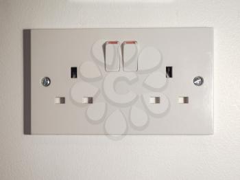 Type G electric power socket used in the United Kingdom