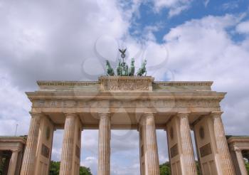 Brandenburger Tor Brandenburg Gate famous landmark in Berlin Germany