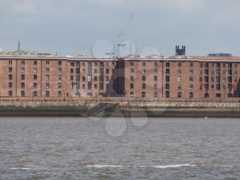 The Albert Dock complex of dock buildings and warehouses in Liverpool, UK