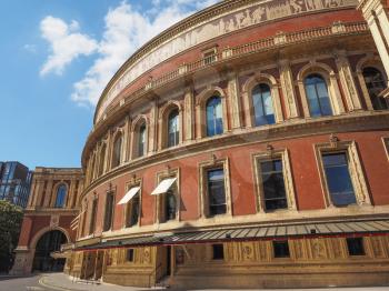 Royal Albert Hall concert room in London, UK