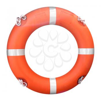 Life buoy isolated over a white background