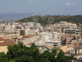 Aerial view of the city of Cagliari, Italy