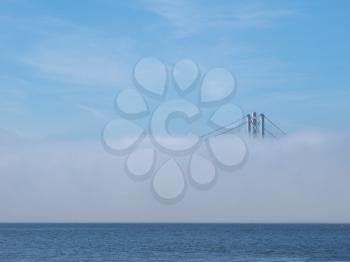 Forth Road Bridge, suspension bridge across the Firth of Forth in Edinburgh, UK