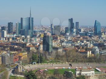 Aerial view of the city of Milan