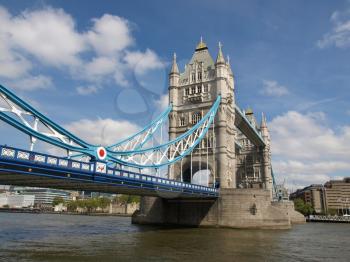 Tower Bridge on River Thames, London, UK
