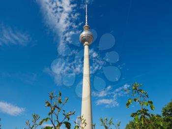 Fernsehturm (meaning Television tower) in Alexanderplatz in Berlin, Germany
