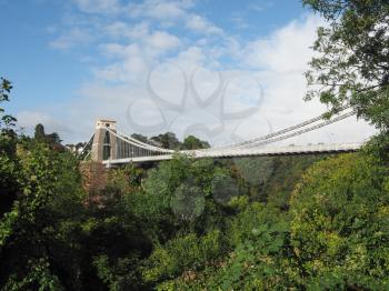 Clifton Suspension Bridge spanning the Avon Gorge and River Avon designed by Brunel and completed in 1864 in Bristol, UK