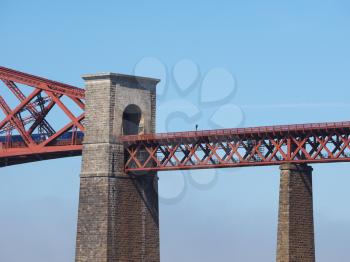 Forth Bridge, cantilever railway bridge across the Firth of Forth built in 1882 in Edinburgh, UK