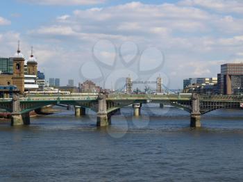 Panoramic view of River Thames, London, UK