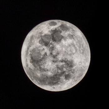 Full moon at night HDR high dynamic range telescope image