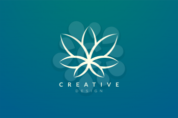 Abstract flower and leaf logo design. Simple and modern vector design for business brands in the spa, hotel, beauty, health, fashion, cosmetic, boutique, salon, yoga, therapy