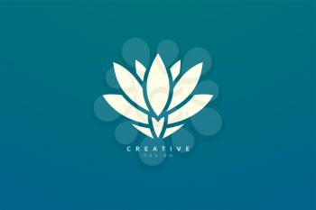 Design abstract flower and leaf logo for spa, hotel, beauty, health, fashion, cosmetic, boutique, salon, yoga, therapy. Simple and modern vector design for your business brand or product.