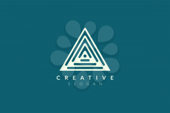 Triangle logo design. Minimalist and modern vector illustration design suitable for business or brand