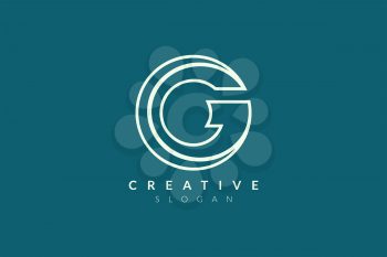 Monogram logo design letter G. Simple and modern initial vector design for business brand and product
