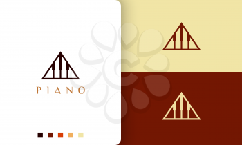 piano academy logo or icon in a minimalist and modern style