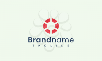 Abstract circle logo template that represents strength and passion is suitable for tech brands