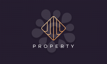 logo design for luxury and classy apartment rental agency in a simple and modern style