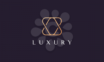 Abstract line triangle logo in modern and luxury style