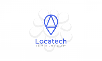 Simple abstract logo or icon pin location