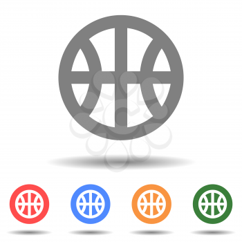 Basketball ball icon vector logo with a isolated background