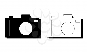 Camera DSLR icon vector logo isolated on background