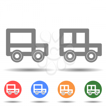 Truck car icon vector logo isolated on background