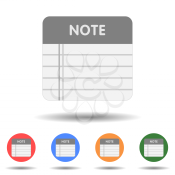 Note paper icon vector logo isolated on background