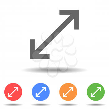 Enlarge resize icon vector logo with isolated background