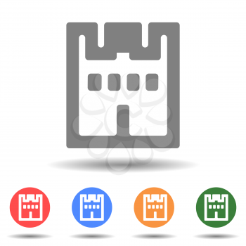 Castle icon vector isolated