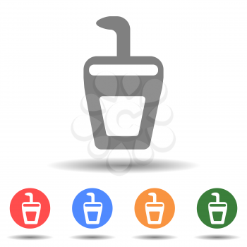 Plastic cocktail drink cup vector isolated