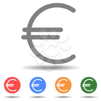 Euro currency symbol vector icon