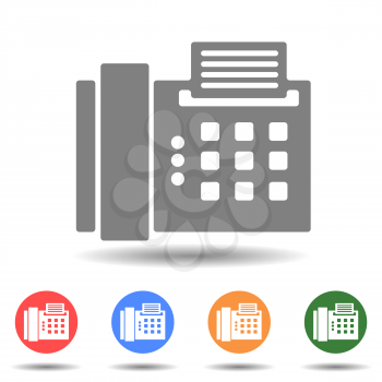 Fax phone icon vector isolated
