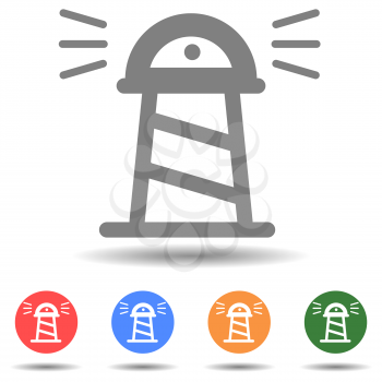Lighthouse vector icon in linear style