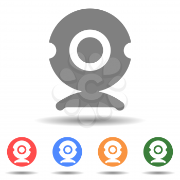 Webcam icon vector, web video chat symbol