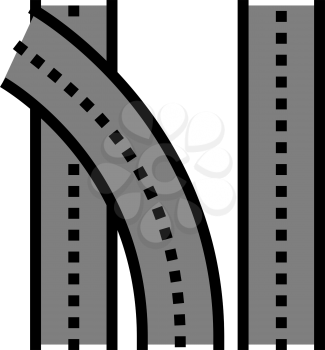 road multilevel interchange color icon vector. road multilevel interchange sign. isolated symbol illustration