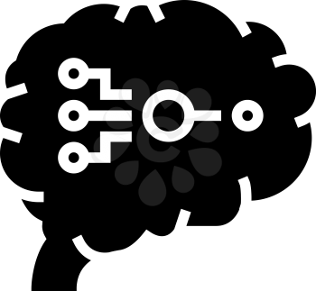 biological neural network glyph icon vector. biological neural network sign. isolated contour symbol black illustration