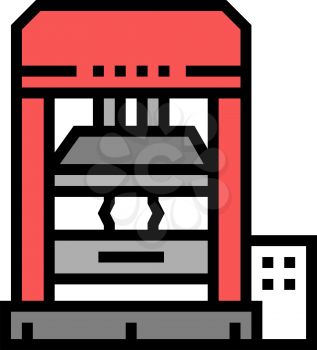 press equipment color icon vector. press equipment sign. isolated symbol illustration
