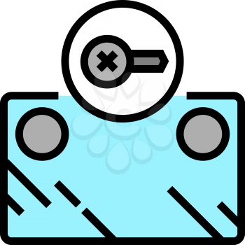 screw instalation mirror color icon vector. screw instalation mirror sign. isolated symbol illustration