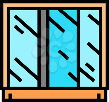 wardrobe mirror color icon vector. wardrobe mirror sign. isolated symbol illustration