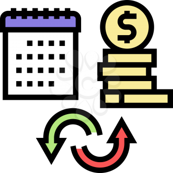 social security benefit allowance color icon vector. social security benefit allowance sign. isolated symbol illustration