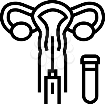 embryo transfer line icon vector. embryo transfer sign. isolated contour symbol black illustration