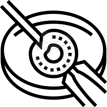 artificial insemination line icon vector. artificial insemination sign. isolated contour symbol black illustration