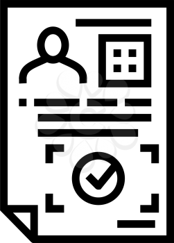 approval allowance line icon vector. approval allowance sign. isolated contour symbol black illustration