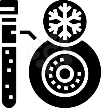 freezing embryo glyph icon vector. freezing embryo sign. isolated contour symbol black illustration