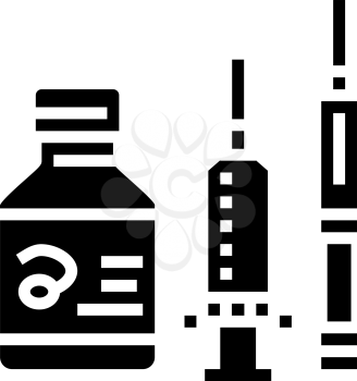 medicaments and preparations glyph icon vector. medicaments and preparations sign. isolated contour symbol black illustration